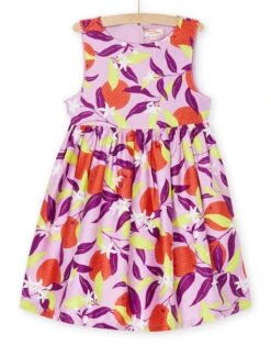 Lavender Dress With Floral Print -KIDS Negozio 23S901O4ROB 326 11