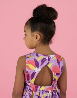 Lavender Dress With Floral Print -KIDS Negozio 23S901O4ROB 326 3