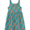Turquoise Dress With Floral Print -KIDS Negozio 23S901P3ROB C215 11