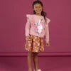 Pink Ruffled Sweatshirt -KIDS Negozio 23S901T1SWE 303 2