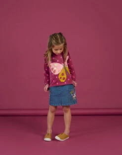 Butterfly And Polka Dot Print T-shirt