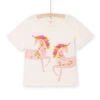 Pink T-shirt With Unicorns Animation -KIDS Negozio 23S901T3TMC D310 11