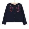 Black Cardigan With Sequined Floral Pattern -KIDS Negozio 23S901U1CAR C243 11