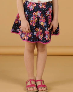 Reversible Black And Pink Ruffled Skirt