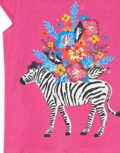 T-shirt Grenadine With Zebra And Flowers -KIDS Negozio 23S901U1TMC F507 12