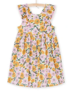 Multicolored Dress With Floral And Stripes Print -KIDS Negozio 23S901V1ROB 001 11
