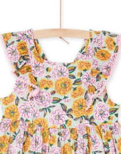 Multicolored Dress With Floral And Stripes Print -KIDS Negozio 23S901V1ROB 001 12