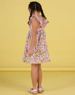 Multicolored Dress With Floral And Stripes Print -KIDS Negozio 23S901V1ROB 001 3