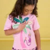 Pink T-shirt With Exotic Animation -KIDS Negozio 23S901V3TMC D315 1