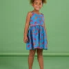 Blue Tiger Print Dress -KIDS Negozio 23S901W1ROB 201 1