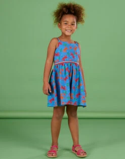 Blue Tiger Print Dress