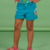Dark Turquoise Canvas Shorts -KIDS Negozio 23S901W3SHO C217 1