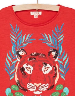 Red Tiger Animation T-shirt -KIDS Negozio 23S901W4TMCF503 F503 12