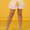 Powder Pink Tye And Dye Shorts -KIDS Negozio 23S901X1SHO D327 1