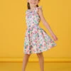 Powder Pink Dress With Tye And Dye Print -KIDS Negozio 23S901X2ROB 000 1