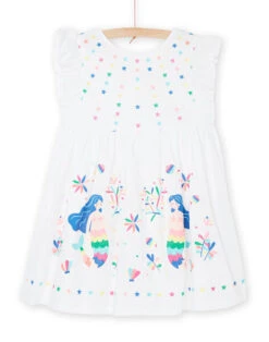 Orange And Pink Striped Print Flowing Skirt -KIDS Negozio 23S901X3ROB 000 11