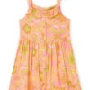Peach Dress With Exotic Print -KIDS Negozio 23S901Y1ROB 413 11