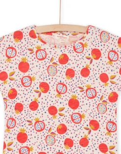 Powder Pink T-shirt With Fruit And Polka Dot Print -KIDS Negozio 23S901Z2TEE D327 12