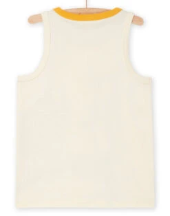 White Cream Tank Top With Wild Animal Print -KIDS Negozio 23S902Y1DEB A002 13
