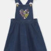 Girl's Blue Denim Dungaree Dress -KIDS Negozio 23W901I2ROB K005 11