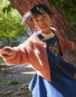 Girl's Blue Denim Dungaree Dress -KIDS Negozio 23W901I2ROB K005 12